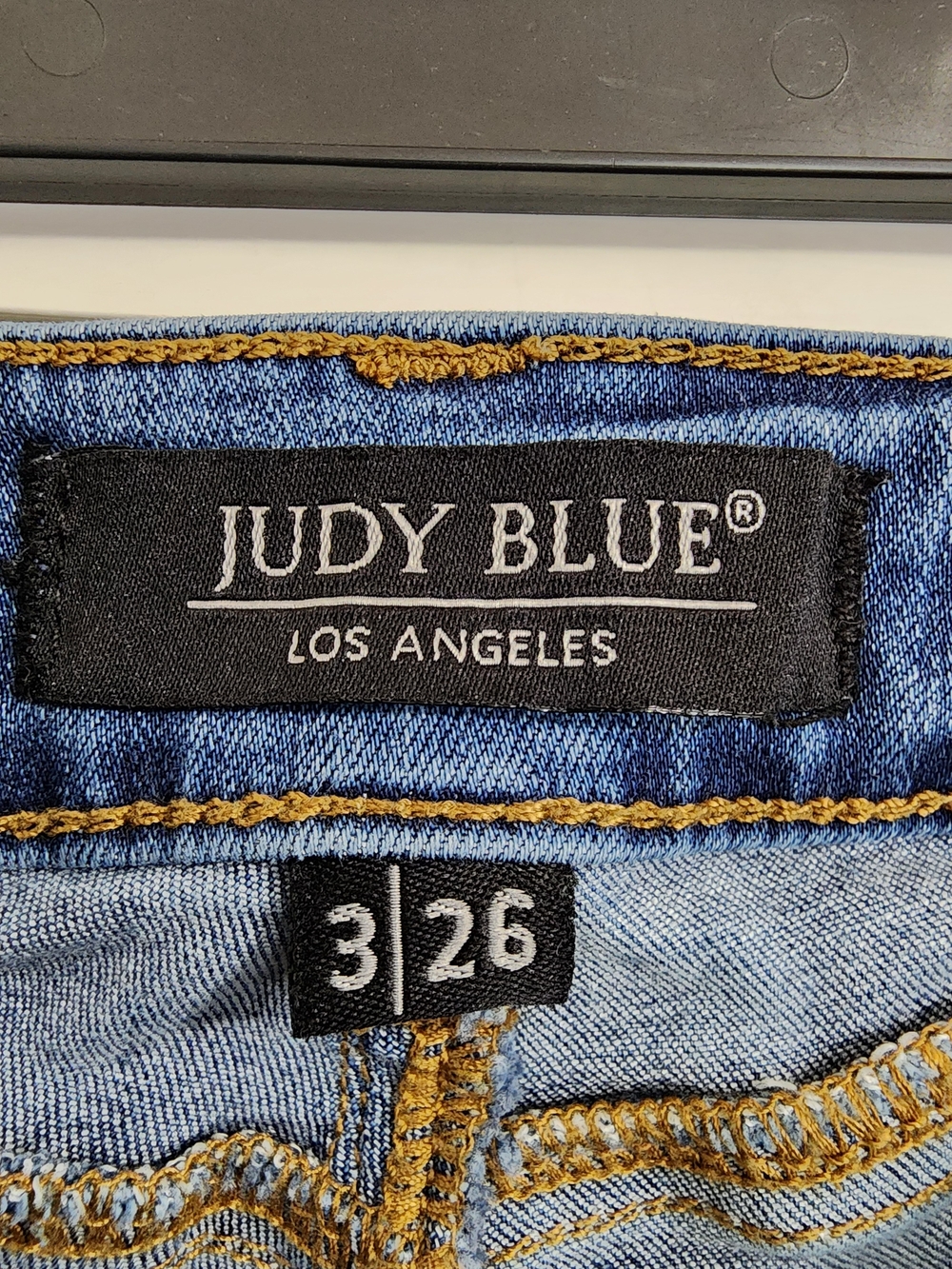 Judy Blue JB88380 Super Flare Jeans Raw Hem Pintuck Medium Wash 3/26 - Picture 11 of 16
